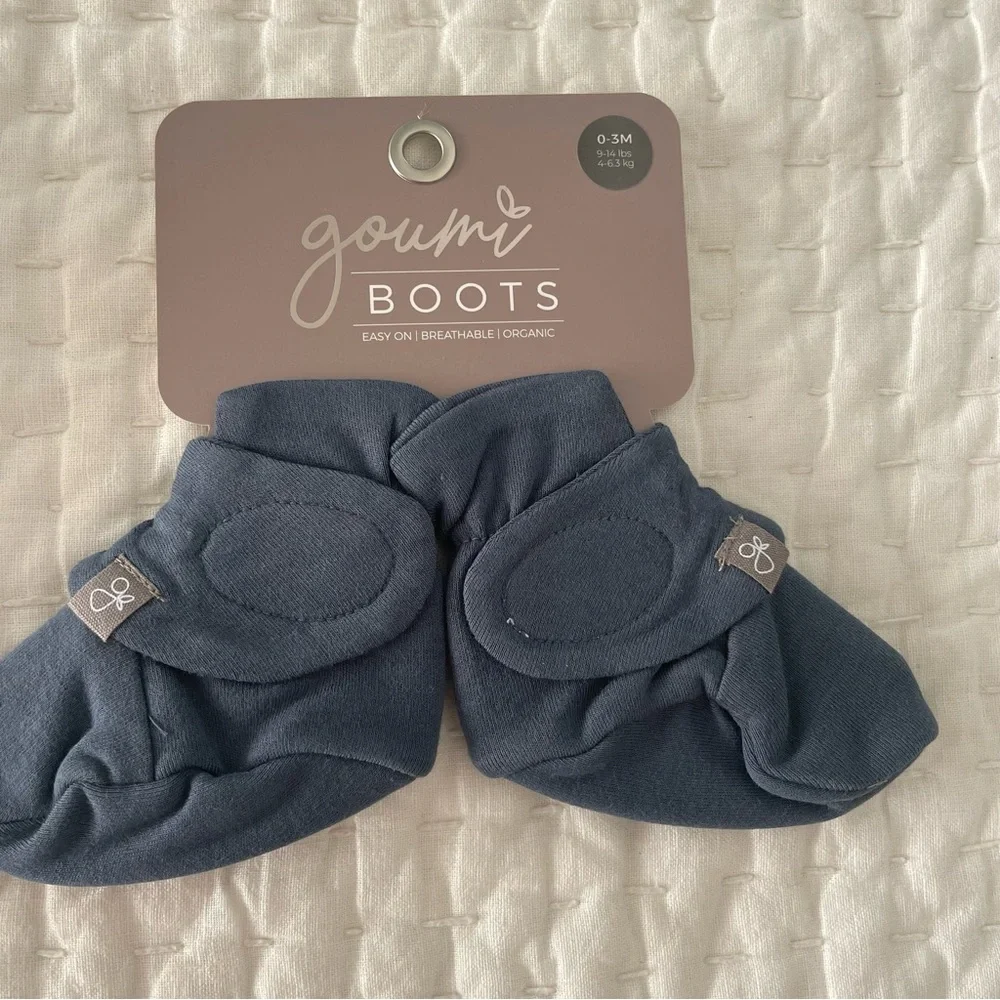 NWT Goumi Navy Blue Baby Mitts and Boots Size 0-3M